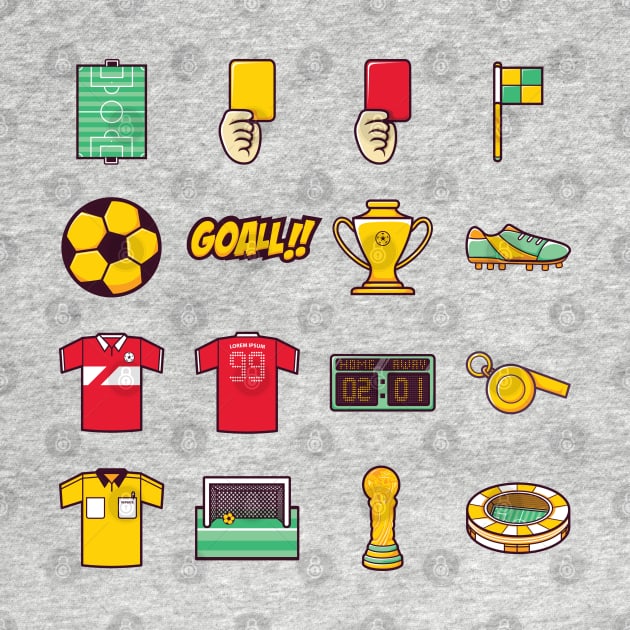 cute football soccer icon by ginanperdana